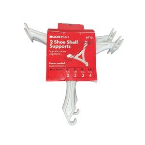 2 ClosetMaid‎ 6715 Shoe Shelf Rack Supports New white discontinued